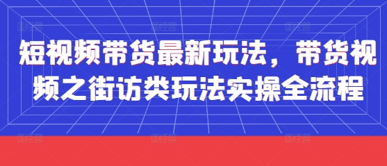 短视频带货最新玩法，带货视频之街访类玩法实操全流程-狐蜂资源网