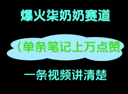 小红书爆火柒奶奶，13 天涨粉 8.7 W，全流程拆解-狐蜂资源网