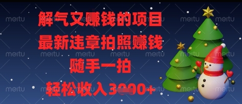 解气又挣钱的项目，最新违章拍照挣钱，随手一拍，轻松收入多张【揭秘】-狐蜂资源网