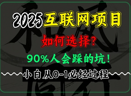 2025年互联网项目搞钱方法论，全是干货，肺腑之言，新手从0-1必经过程，边看边实操-狐蜂资源网