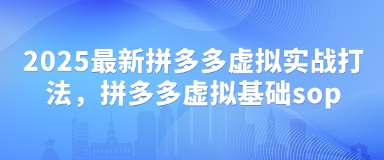 2025最新拼多多虚拟实战打法，拼多多虚拟基础sop-狐蜂资源网
