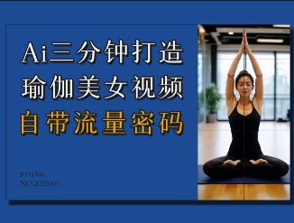 AI三分钟打造瑜伽美女视频，自带流量密码-狐蜂资源网