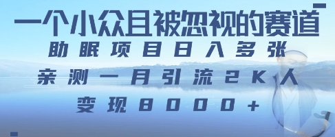 一个被严重低估的赛道，卖助眠教程日入三位数以上-狐蜂资源网