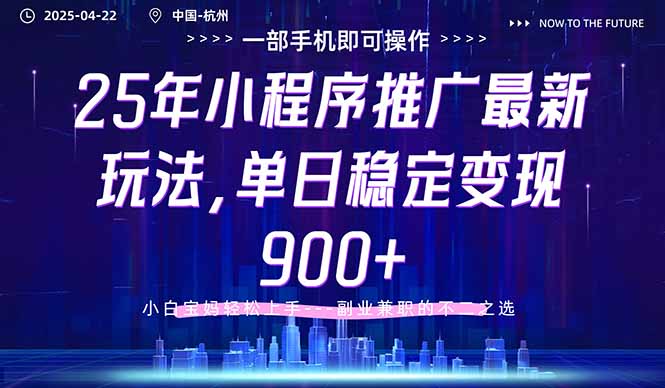 （14494期）25年小程序推广最新玩法，单日稳定变现900+，小白轻松上手-狐蜂资源网