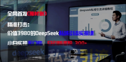 精准打击：价值3980的DeepSeek私域引流实操课，小白实操无门槛，日引精准粉300+-狐蜂资源网